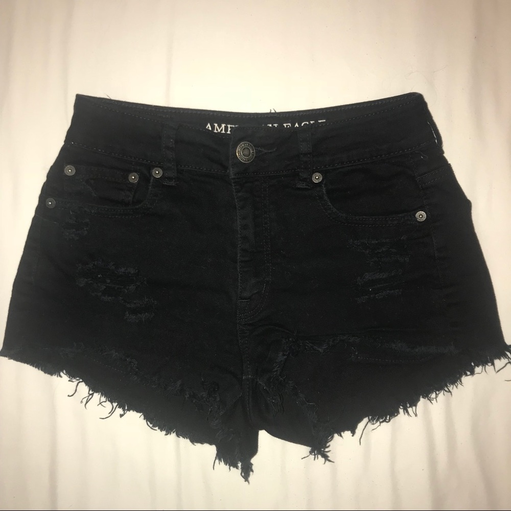 American Eagle Black Denim Shorts